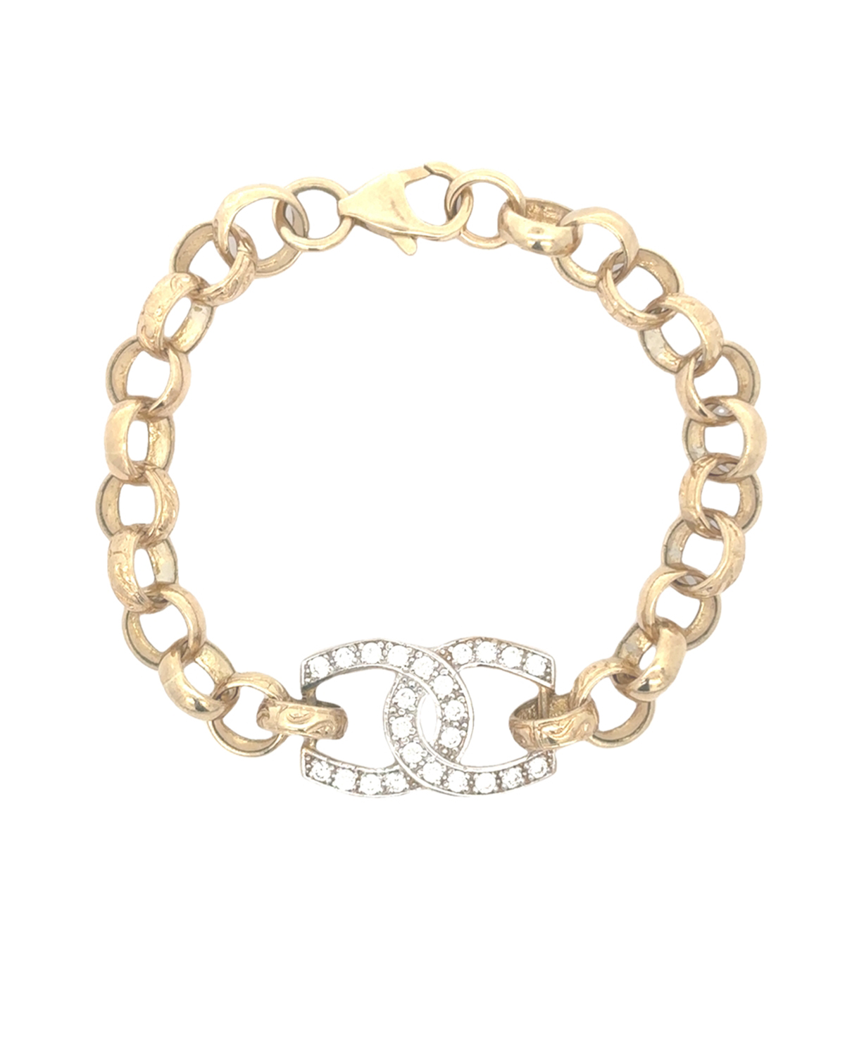 CZ Double Horseshoe Belcher Bracelet