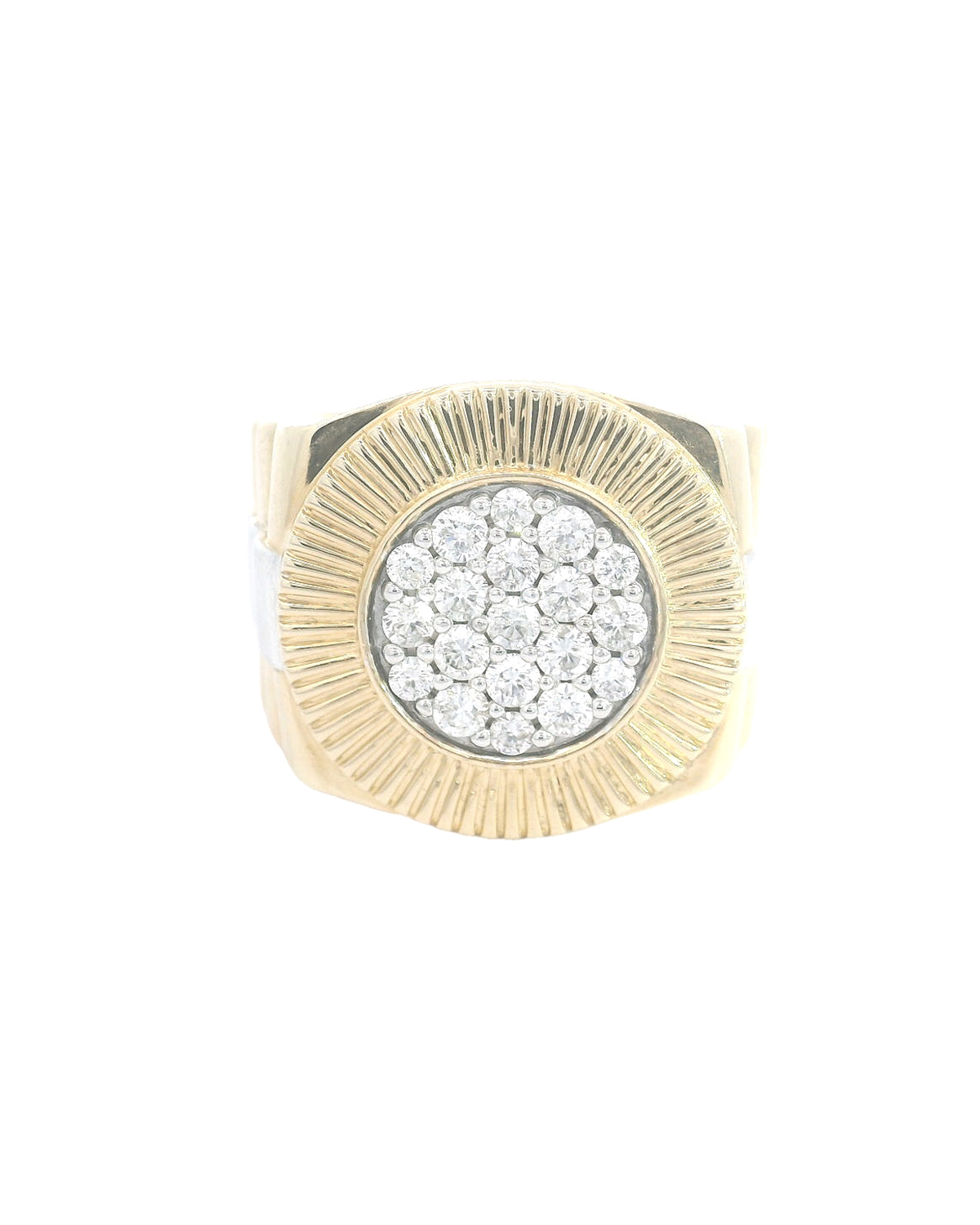 Presidential Round Diamond Ring 9KT Yellow Gold