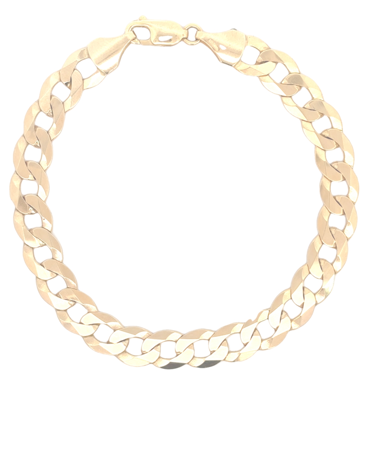 Curb Bracelet (8mm Links) 9kt Yellow Gold