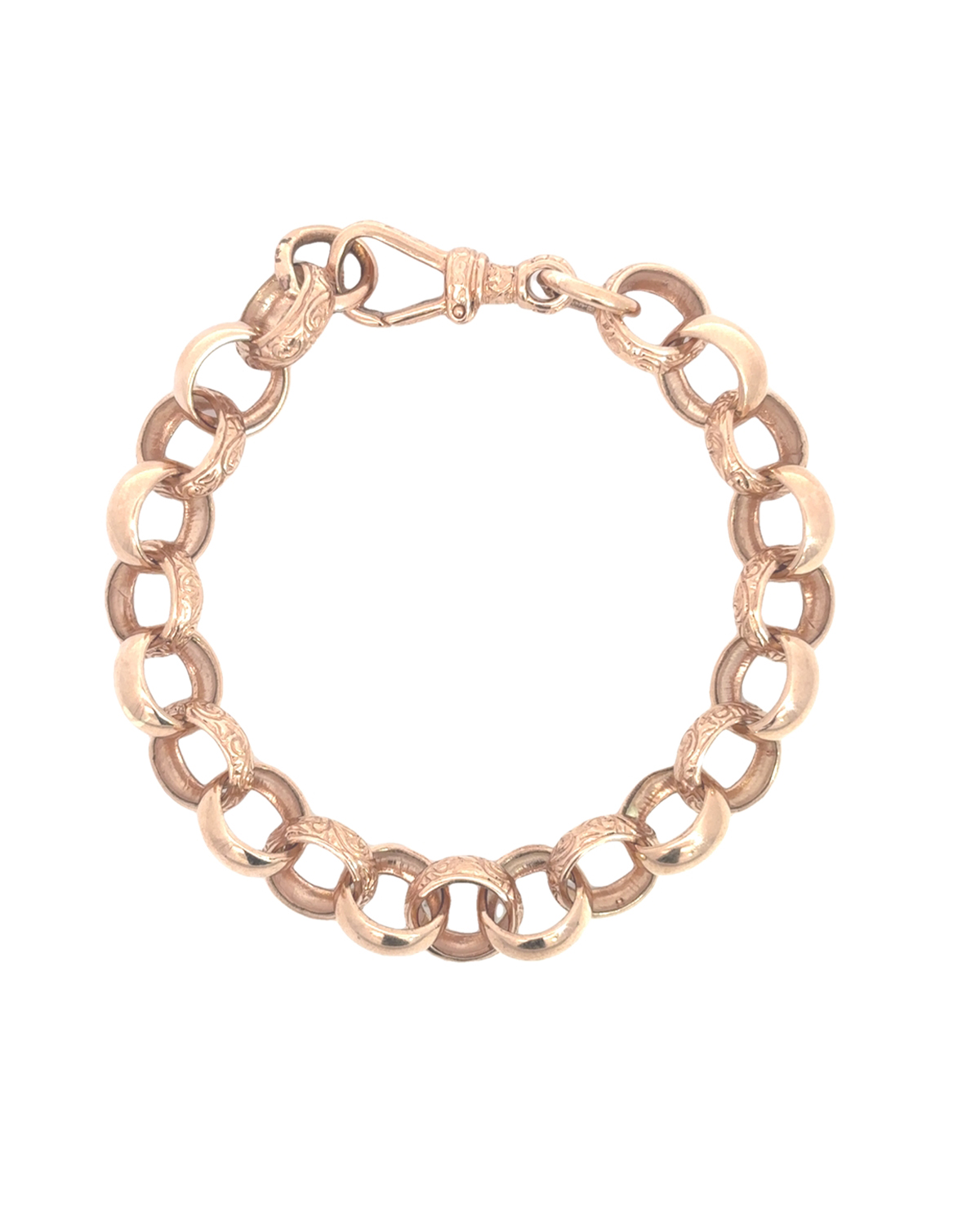 Rose Gold Belcher Bracelet 9KT Rose Gold