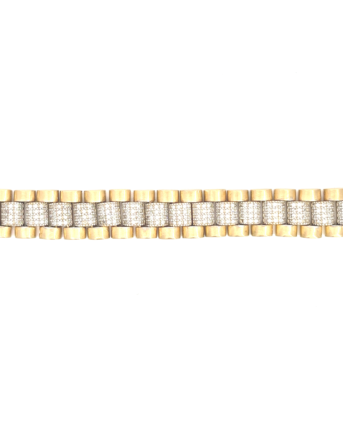 Children's CZ Presidential Bracelet 9KT Yellow Gold